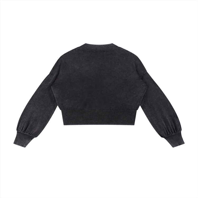 Maglia corta effetto vintage con maniche a palloncino