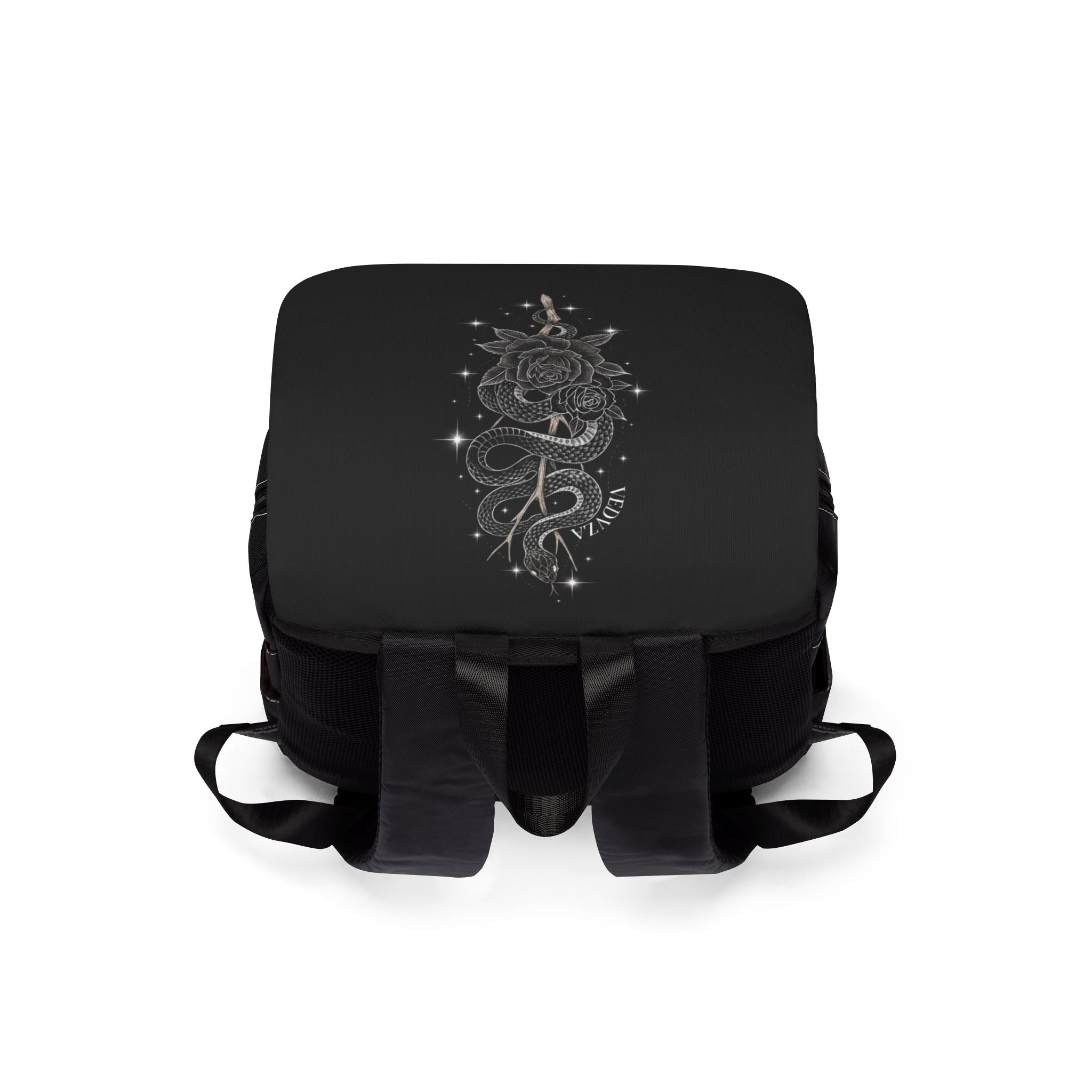 Zaino Black Rose & Snake — Zaino a Tracolla Gotico Casual