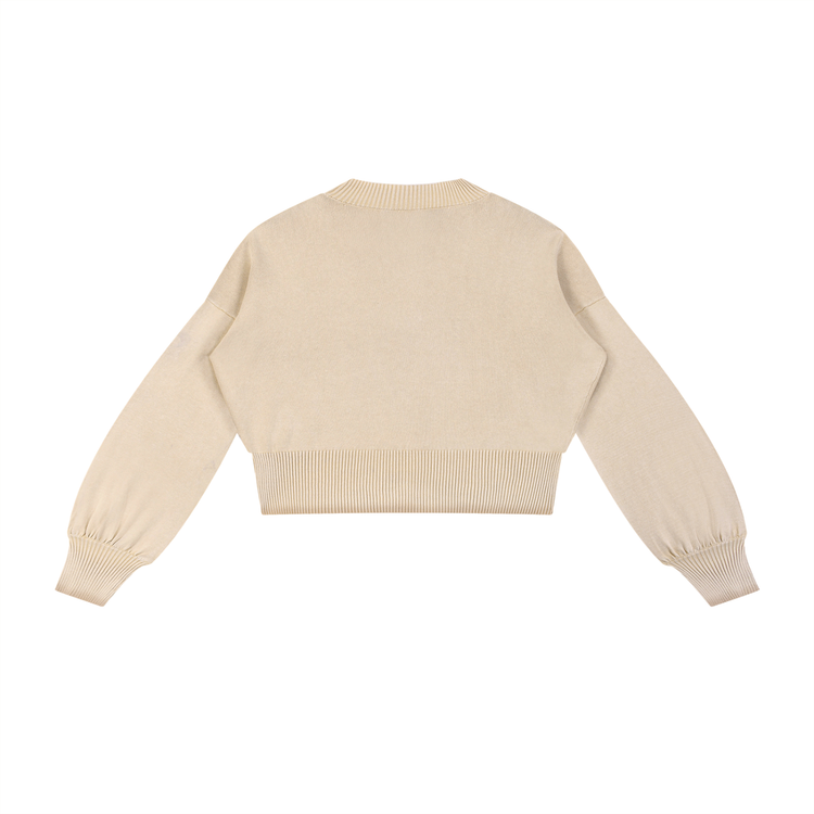 Maglia corta effetto vintage con maniche a palloncino