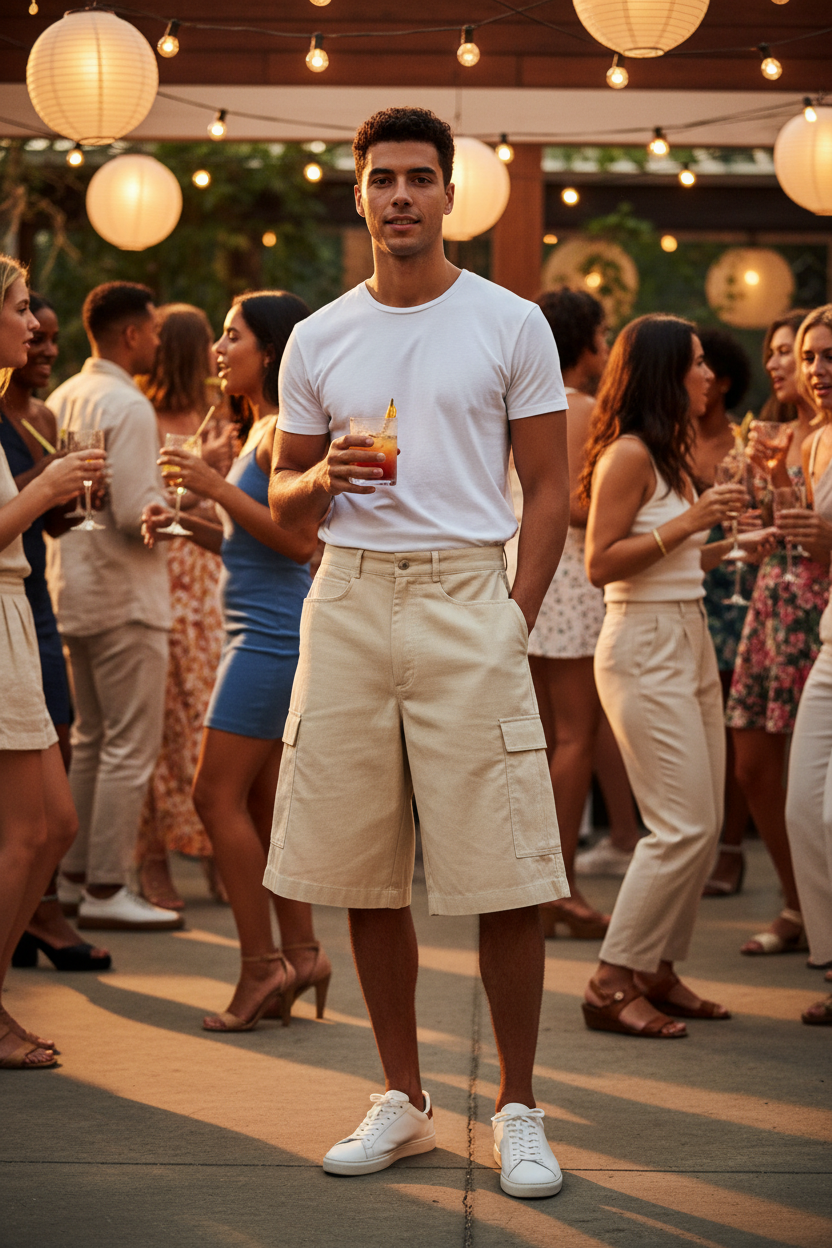 Shorts Cargo Unisex in Tessuto