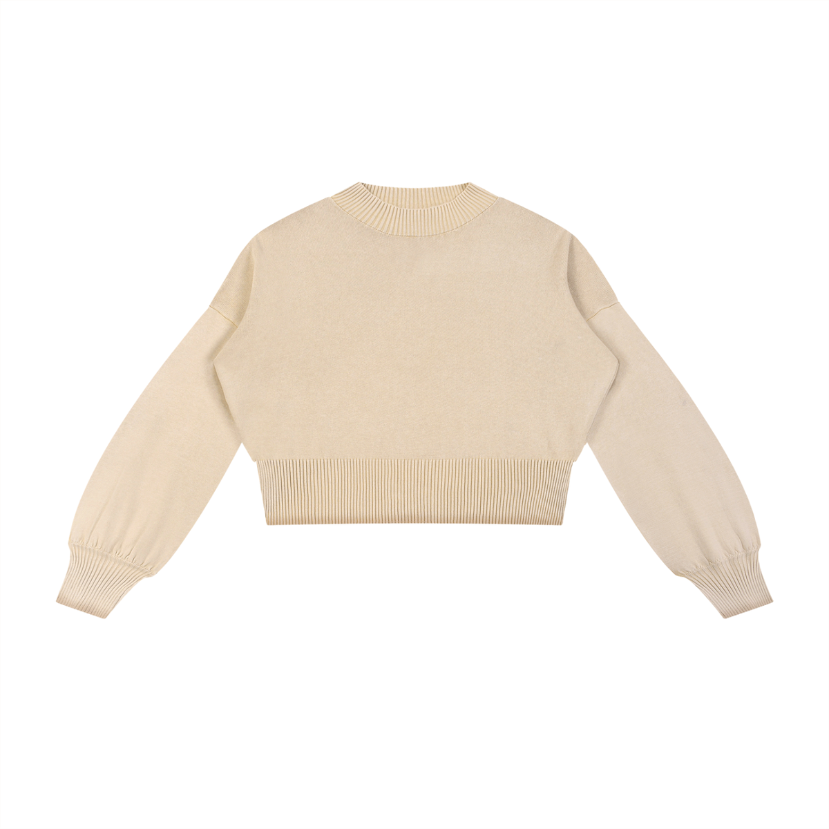 Maglia corta effetto vintage con maniche a palloncino