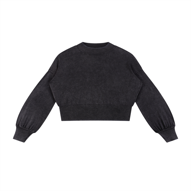 Maglia corta effetto vintage con maniche a palloncino