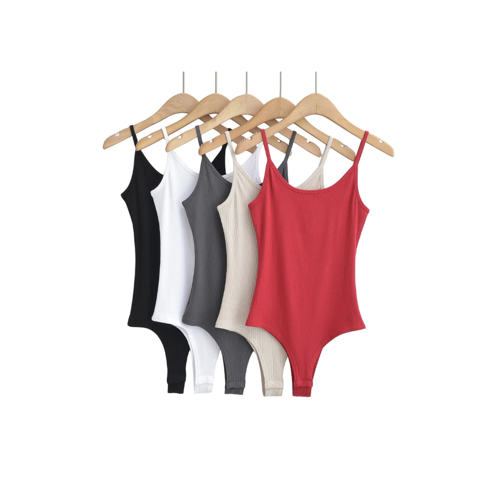 Bodysuit Schiena Scoperta Donna – Top Slim Fit Sexy Y2K Stile Club