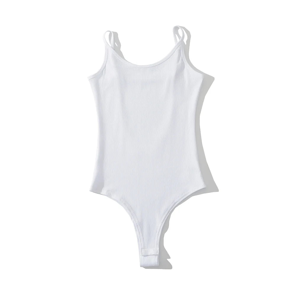 Bodysuit Schiena Scoperta Donna – Top Slim Fit Sexy Y2K Stile Club