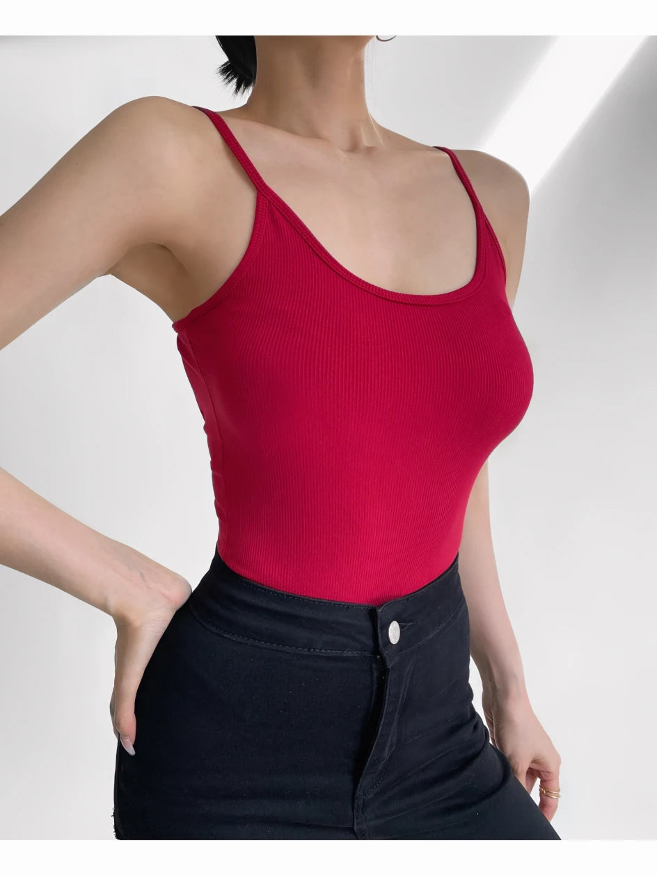 Bodysuit Schiena Scoperta Donna – Top Slim Fit Sexy Y2K Stile Club