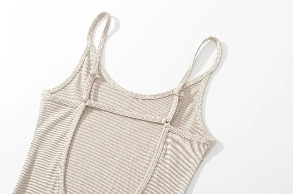 Bodysuit Schiena Scoperta Donna – Top Slim Fit Sexy Y2K Stile Club