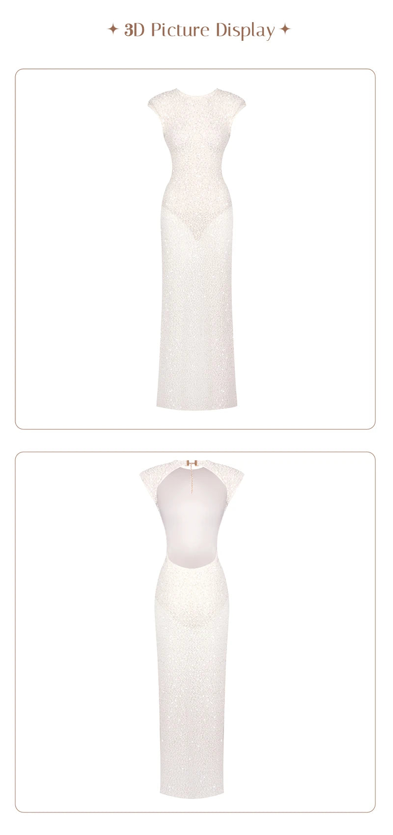 Abito Lungo Bianco Schiena Scoperta – Vestito Bodycon Senza Maniche in Maglia Estate 2026