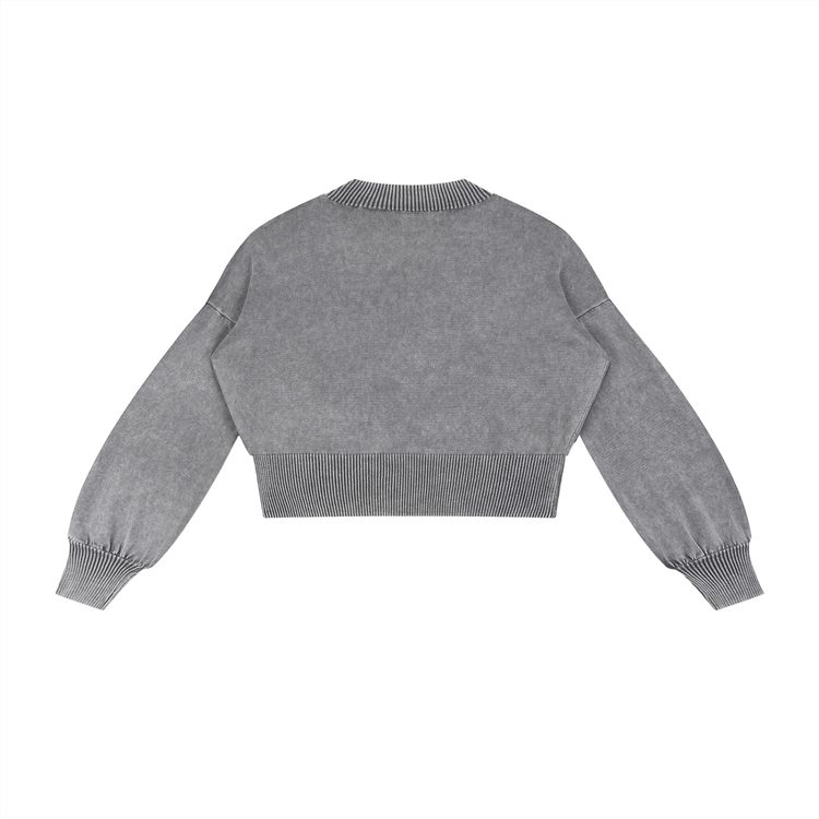 Maglia corta effetto vintage con maniche a palloncino