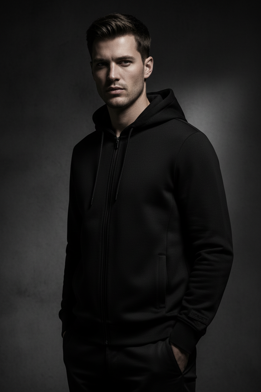 Felpa Unisex Regular Fit con Cappuccio e Zip