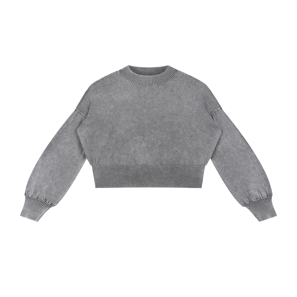 Maglia corta effetto vintage con maniche a palloncino