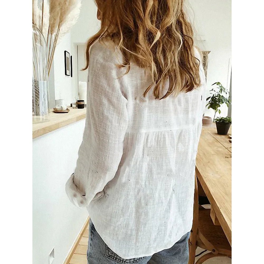 Camicia su Misura Donna — Manica Lunga, Colletto Classico, Cotone e Poliestere