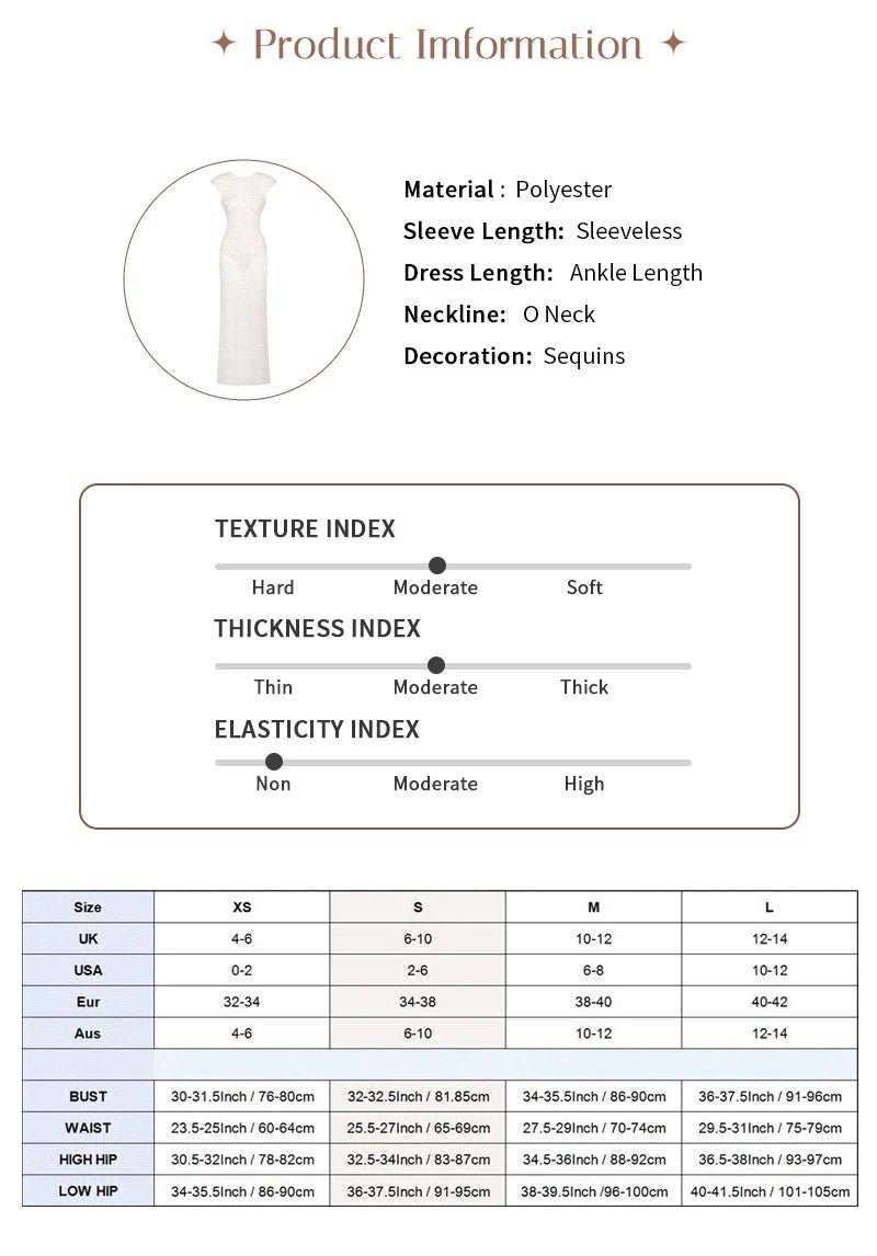 Abito Lungo Bianco Schiena Scoperta – Vestito Bodycon Senza Maniche in Maglia Estate 2026