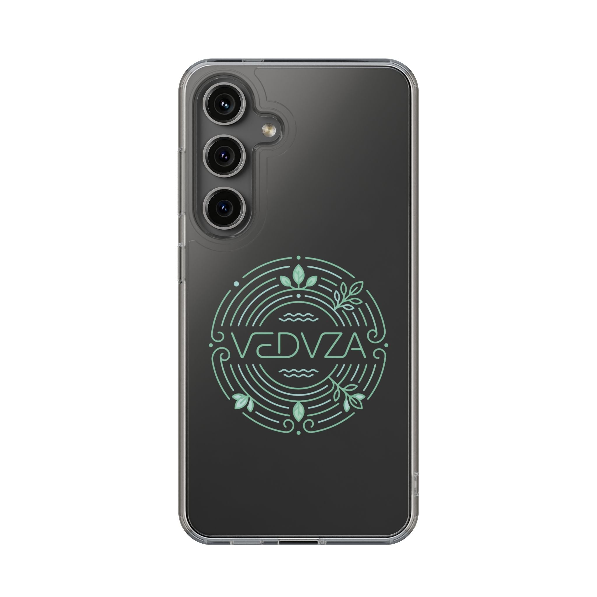 Cover Trasparente Anti-Urto — Design Glow Mint Mandala "VEDVZA"