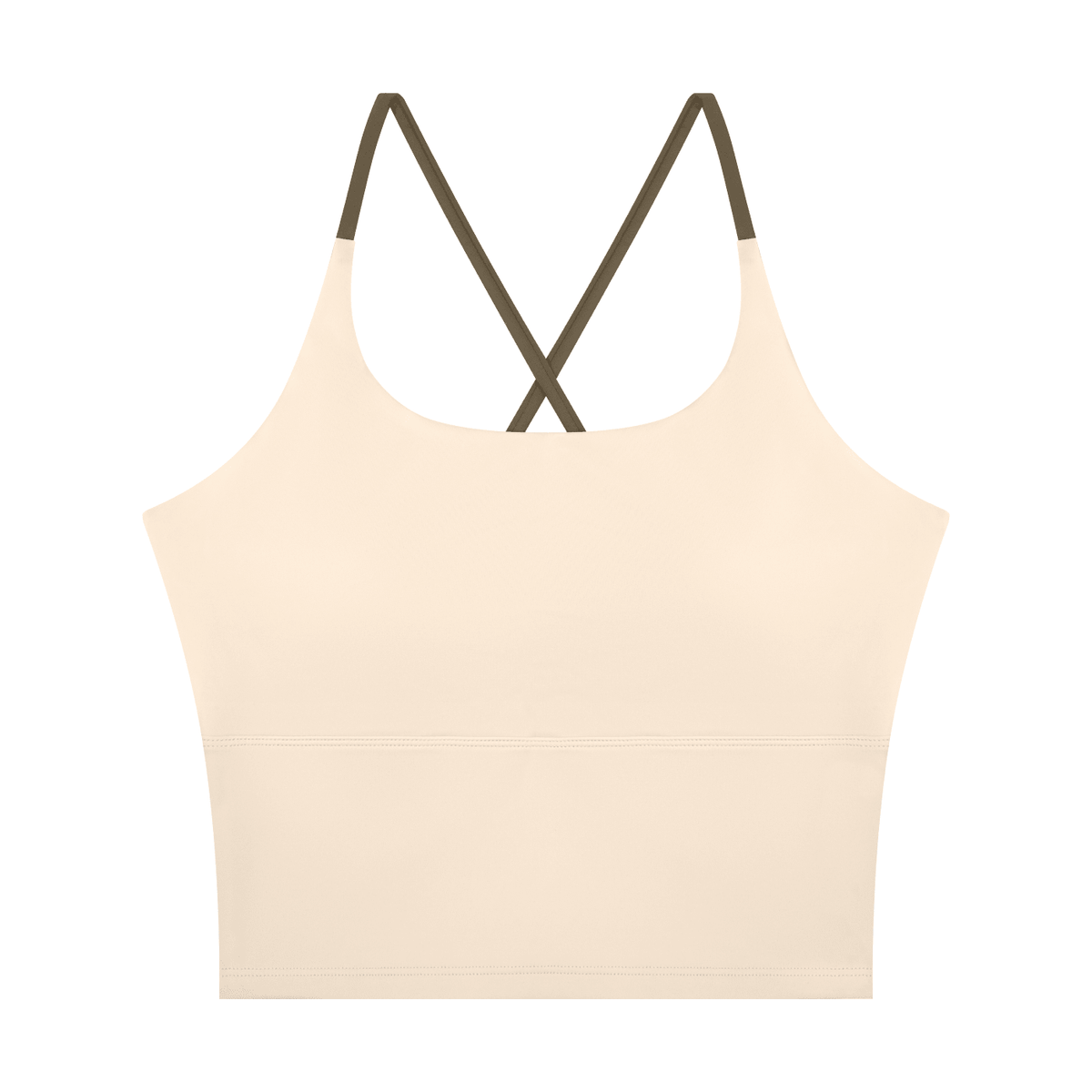 Canotta Yoga Donna Color Block – Scollo U, Crop, con Reggiseno Integrato