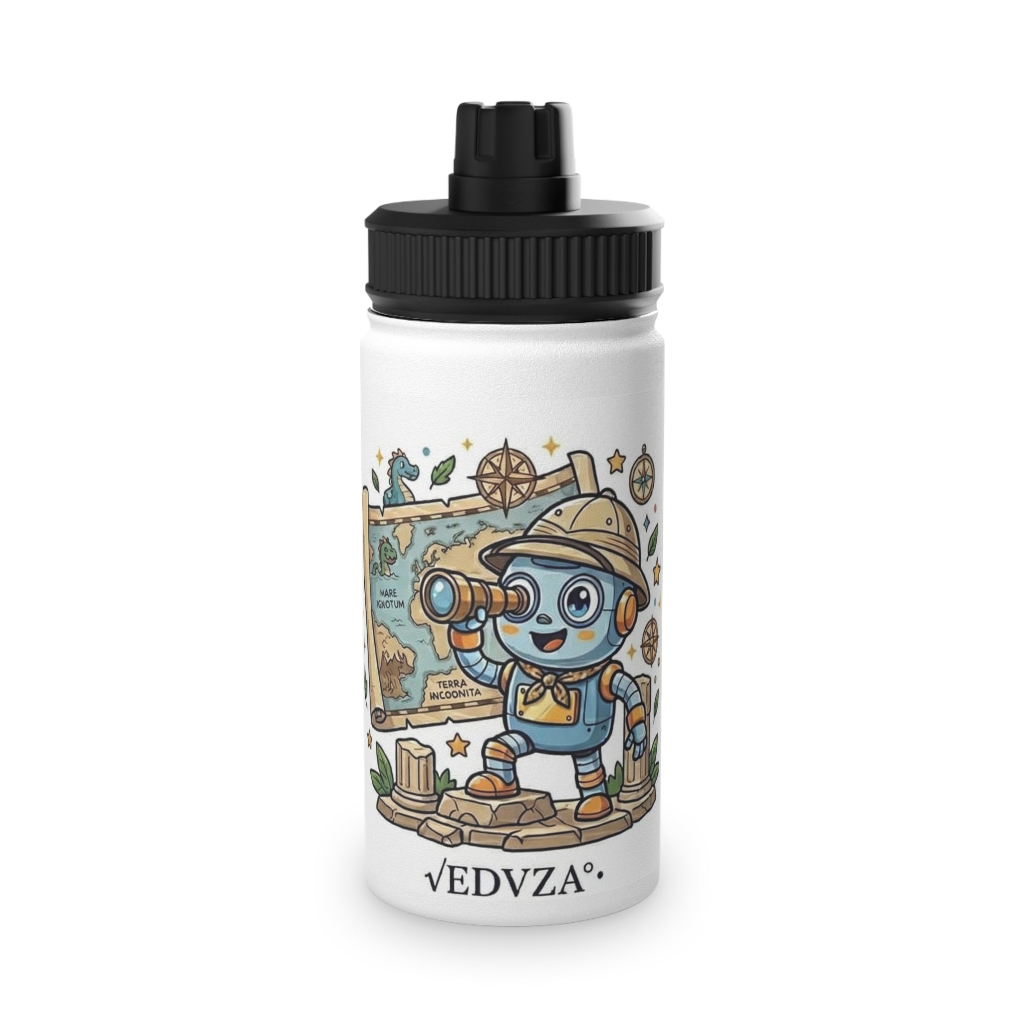 Borraccia Bambini √eddy Explorer — Acciaio Inox con Tappo Sportivo