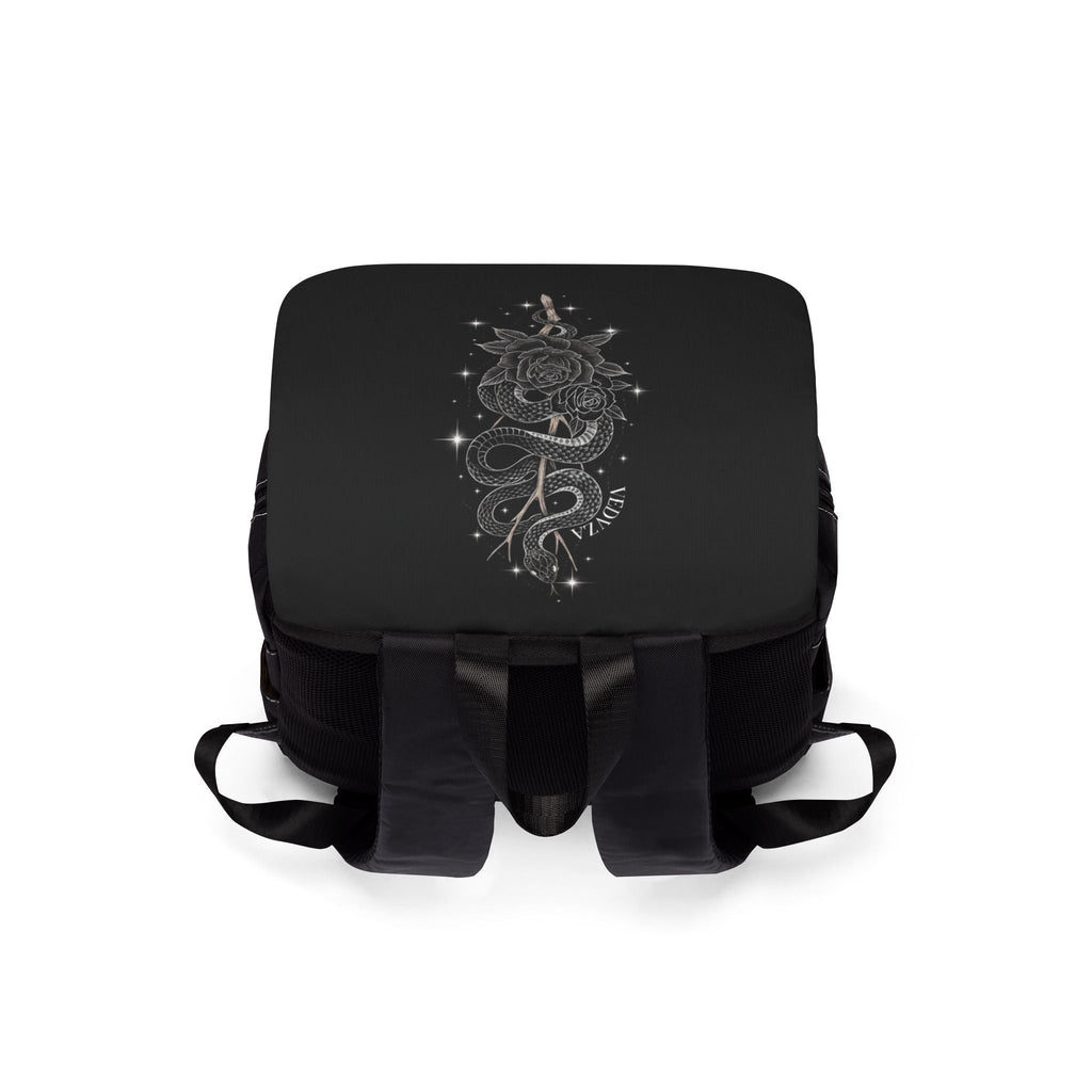 Zaino Black Rose & Snake — Zaino a Tracolla Gotico Casual