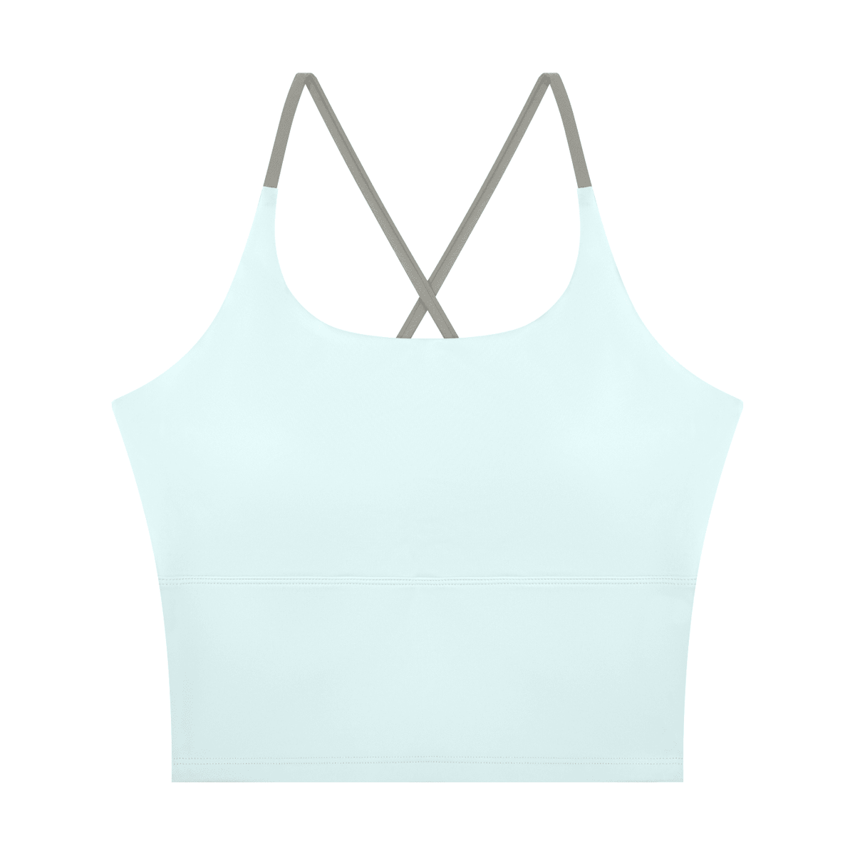 Canotta Yoga Donna Color Block – Scollo U, Crop, con Reggiseno Integrato