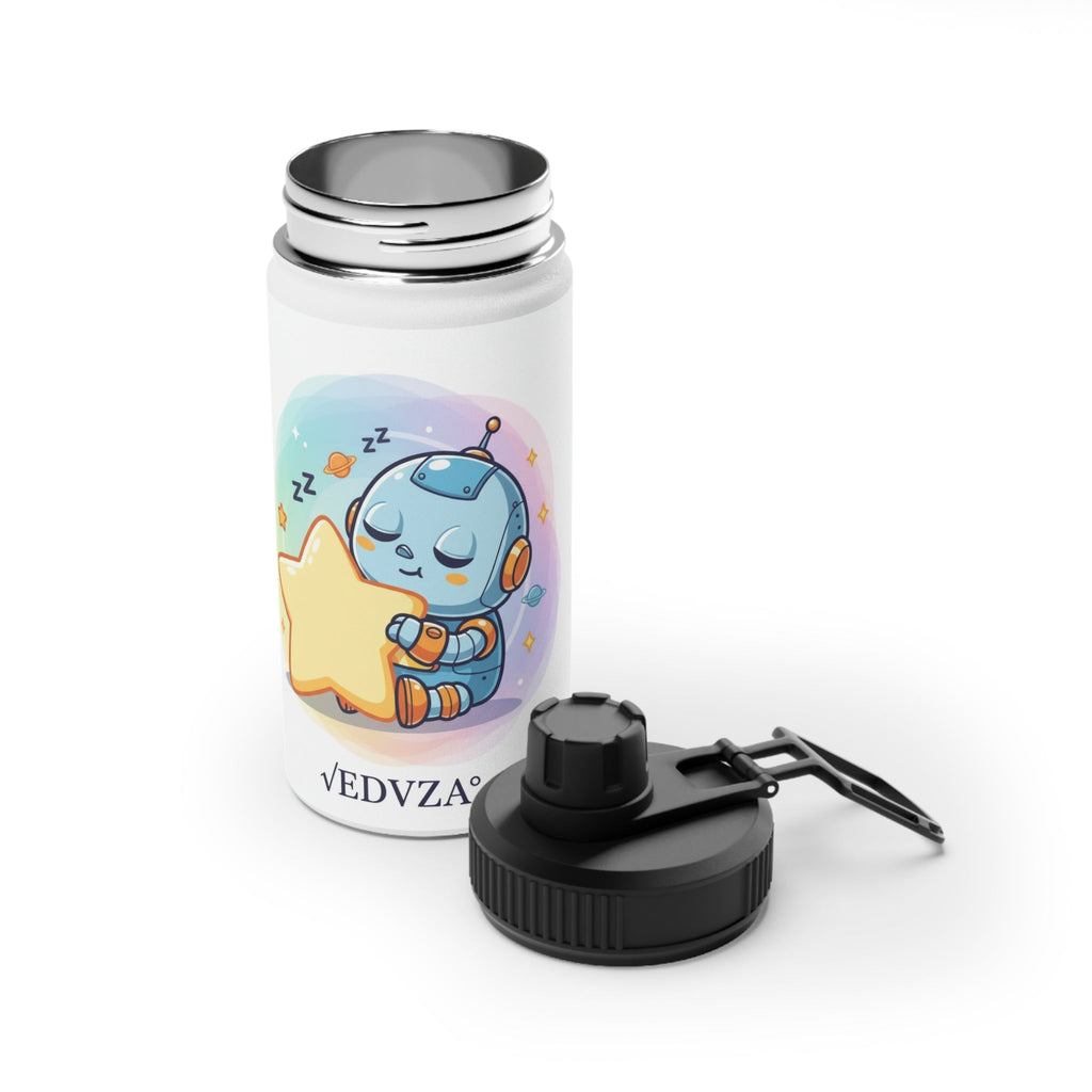 Borraccia Bambini √eddy Robot Stellare — Acciaio Inox con Tappo Sportivo