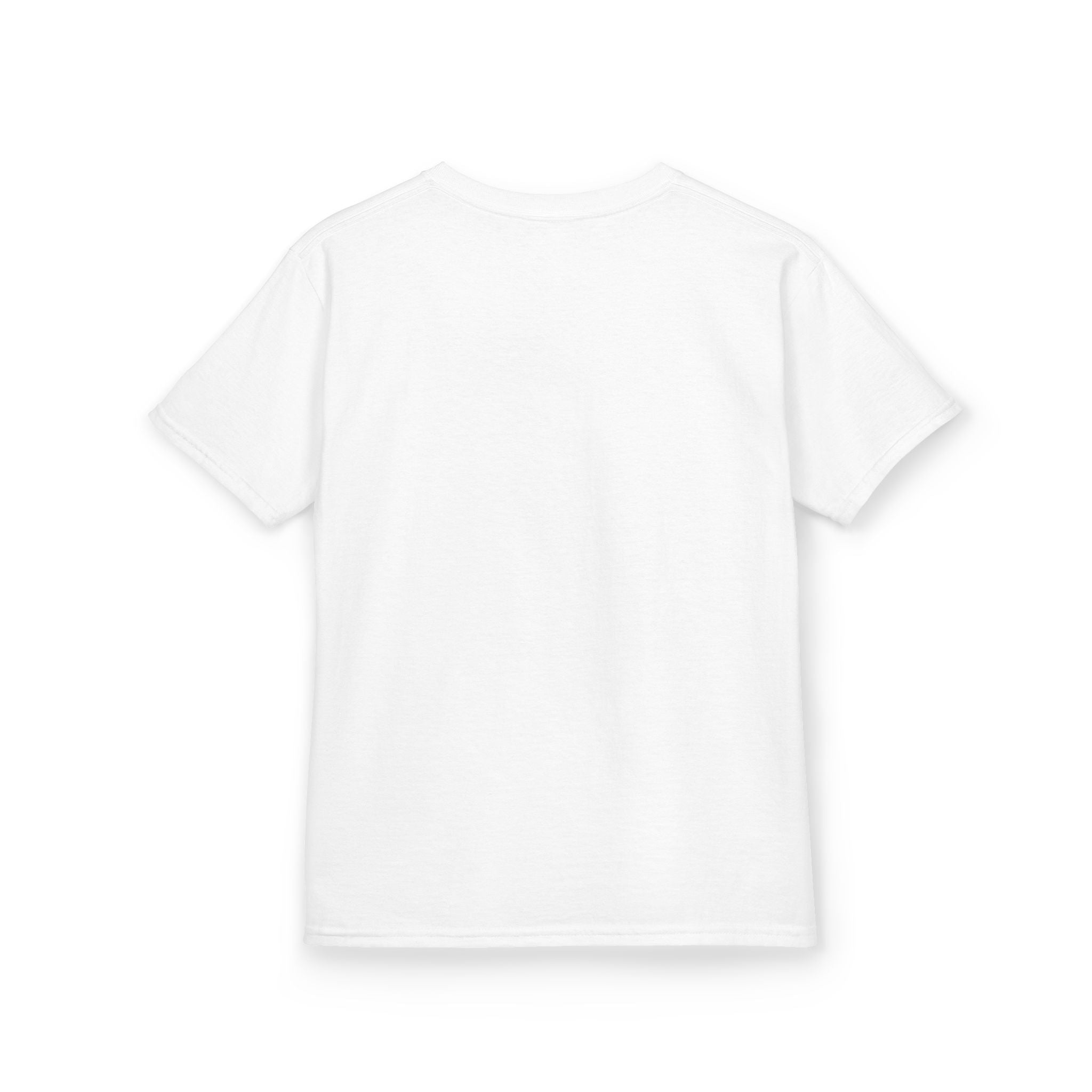 T-shirt Bambini — Grafica Mitica Medusa (Stemma Frontale "corri o ti pietrifico", Illustrazione a Colori sul Retro)
