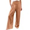 Pantaloni Larghi a Vita Alta – Gamba Ampia, Tinta Unita, Stile Casual Estate