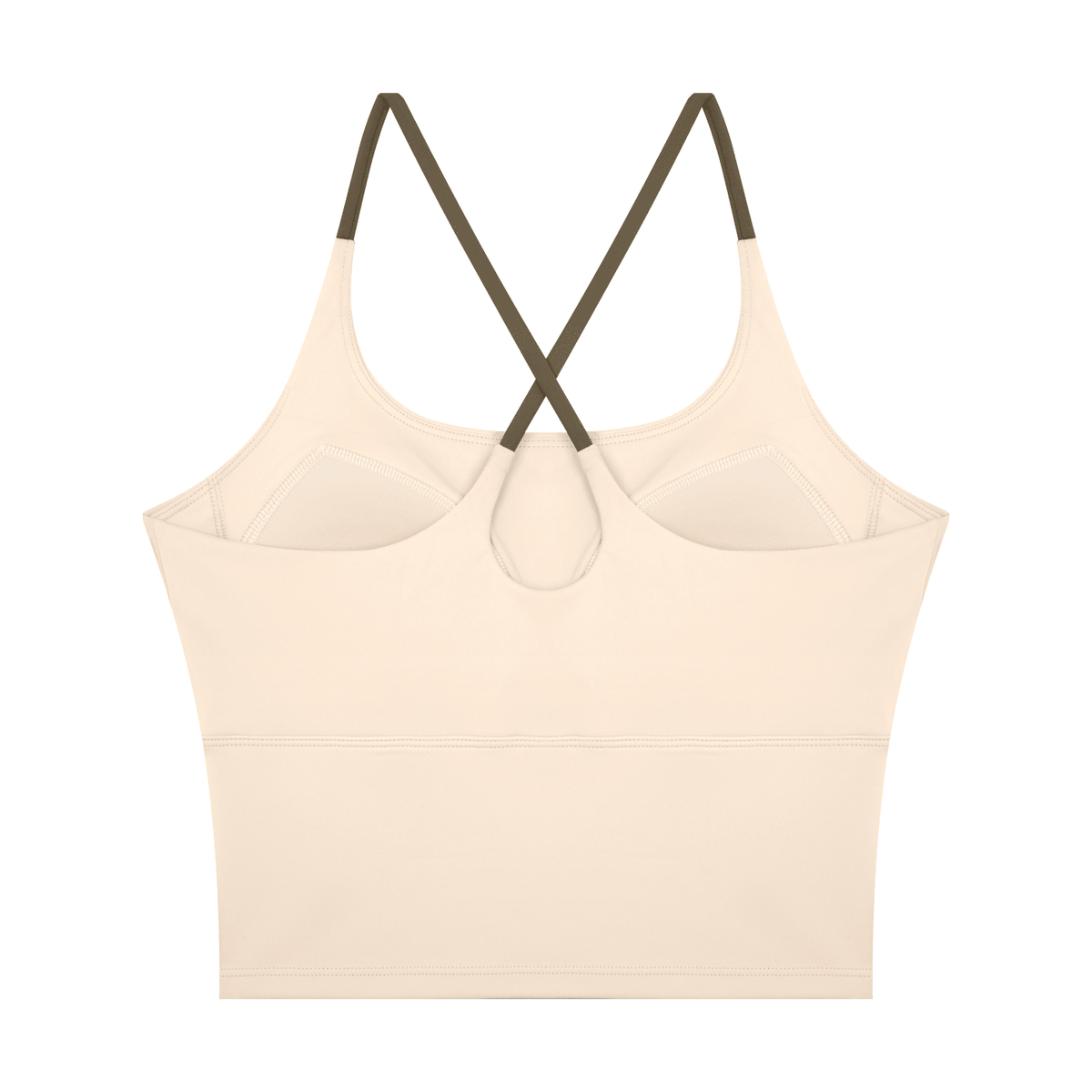 Canotta Yoga Donna Color Block – Scollo U, Crop, con Reggiseno Integrato