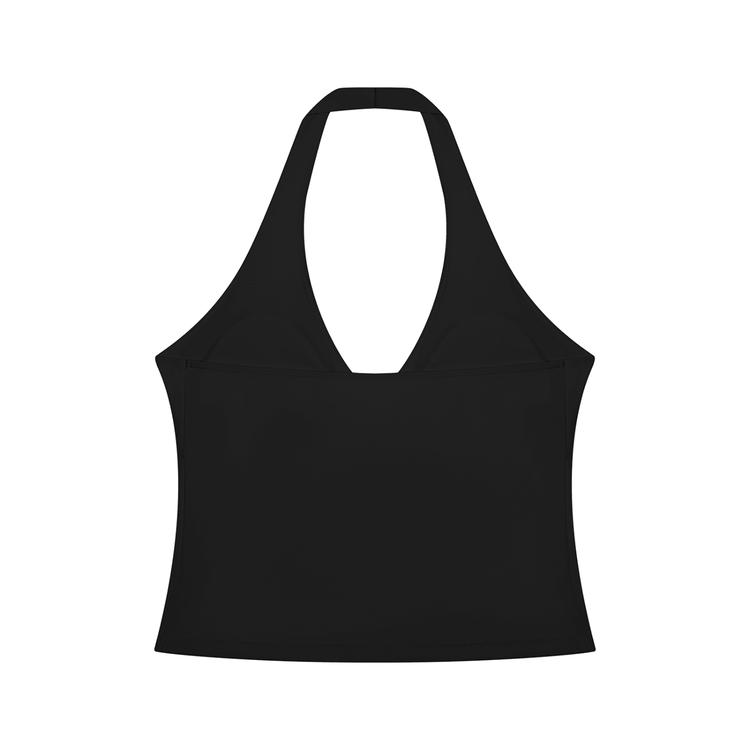 Top corto yoga da donna con scollo incrociato