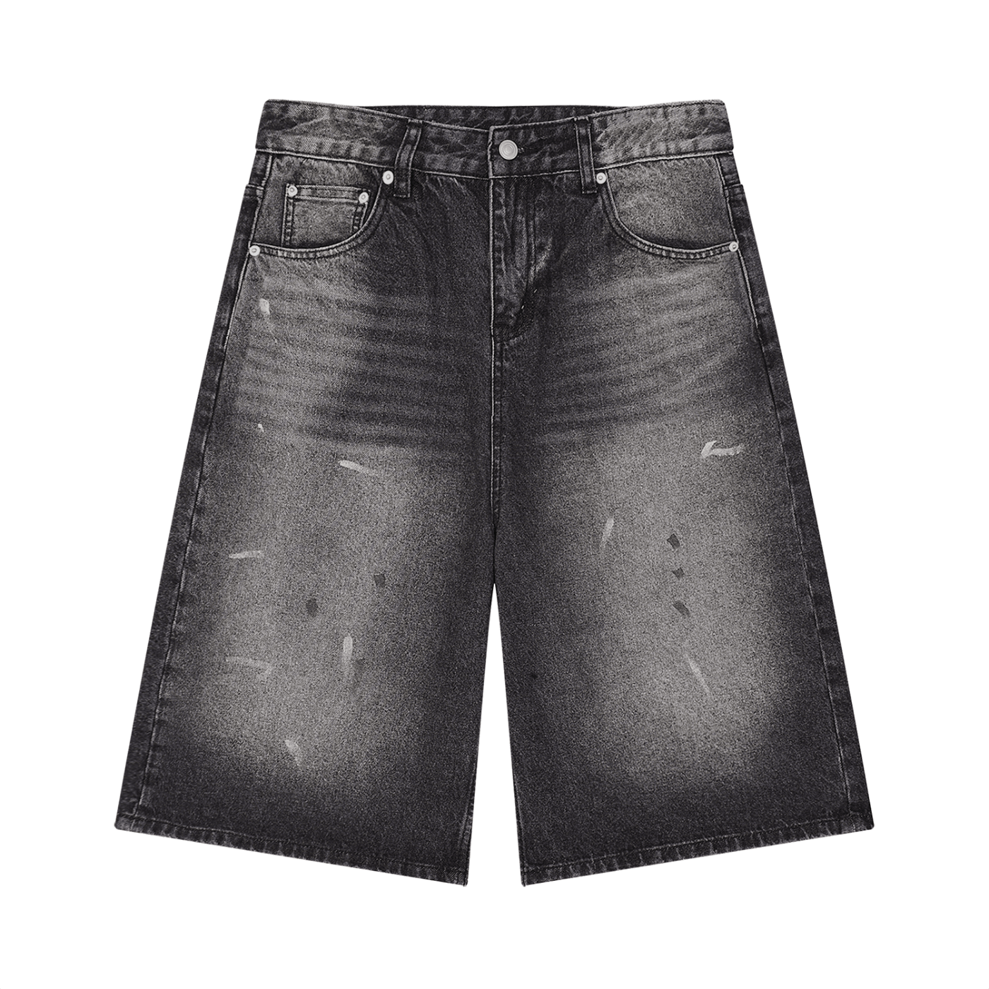 Pantaloncini di Jeans da Uomo a Gamba Larga Vintage