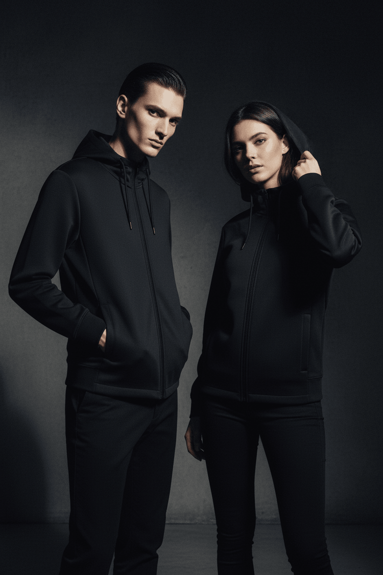 Felpa Unisex Regular Fit con Cappuccio e Zip
