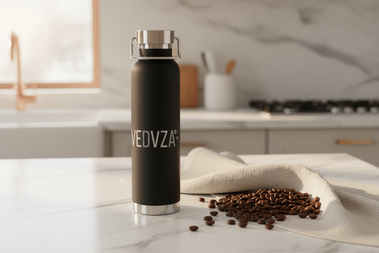 Borraccia Termica 22oz Sottovuoto in Rame — Thermos VedVza in Acciaio Inox