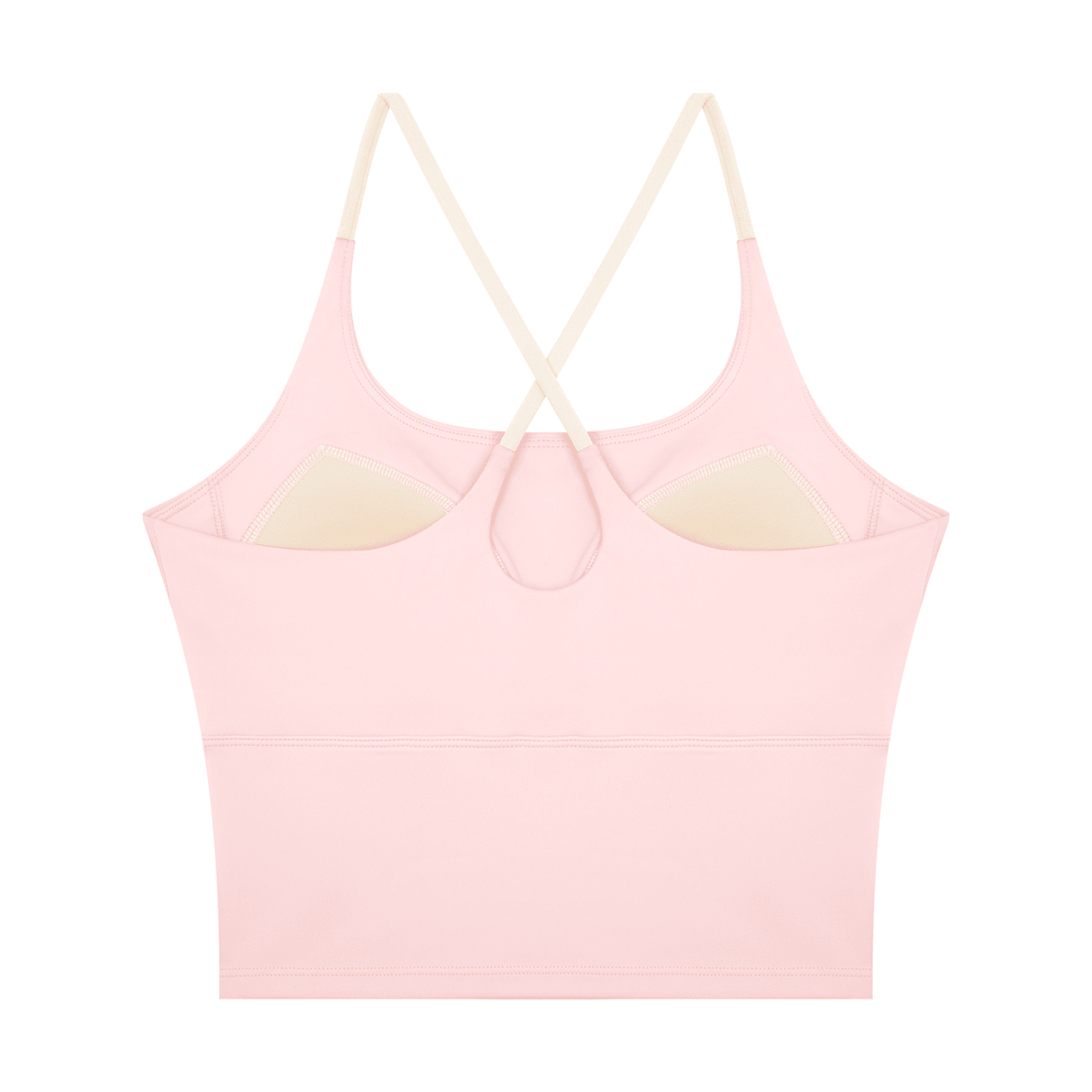 Canotta Yoga Donna Color Block – Scollo U, Crop, con Reggiseno Integrato