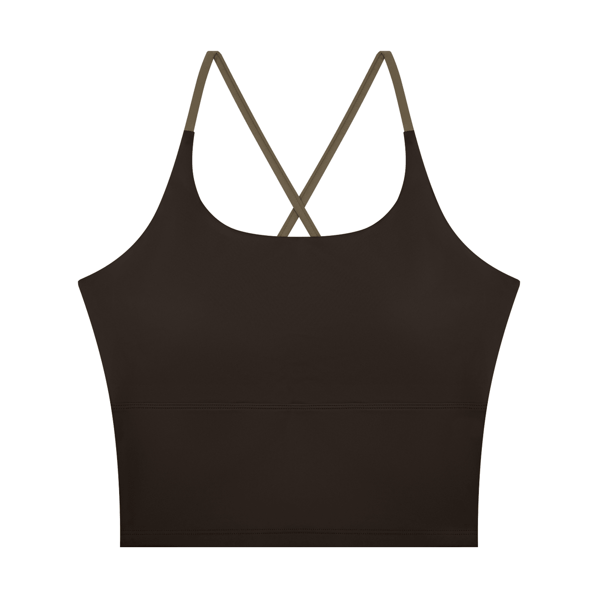 Canotta Yoga Donna Color Block – Scollo U, Crop, con Reggiseno Integrato