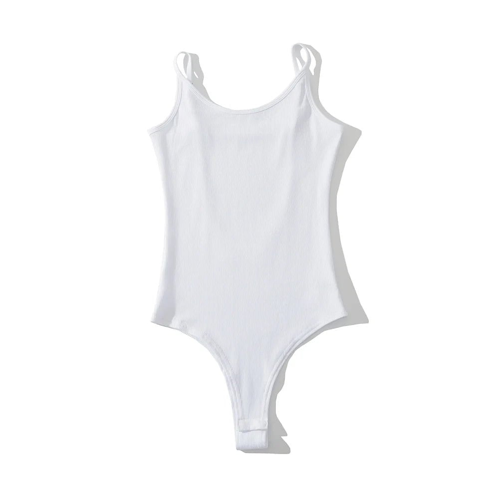Bodysuit Schiena Scoperta Donna – Top Slim Fit Sexy Y2K Stile Club
