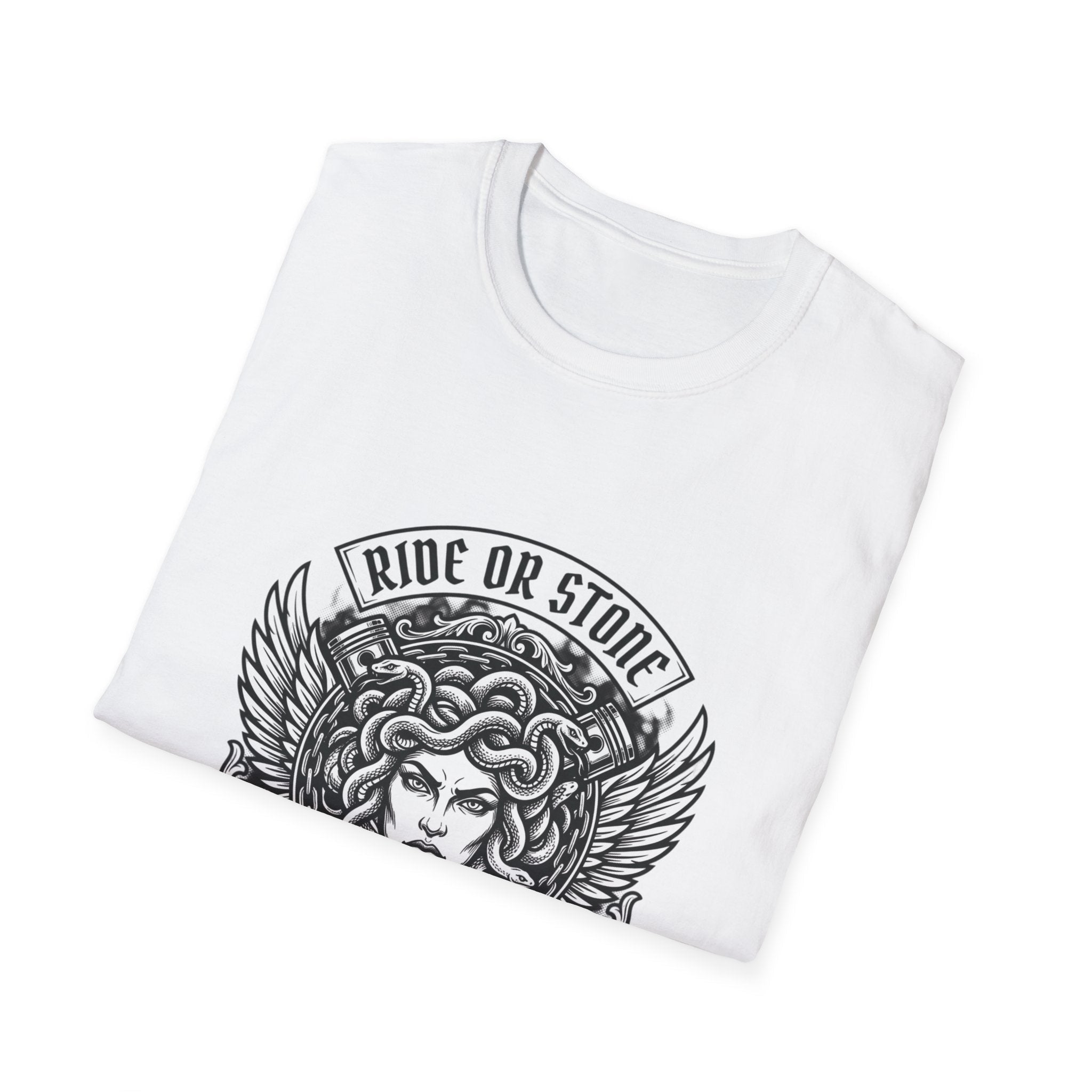 T-Shirt Grafica Testa di Medusa — Tee Gotica Mitologica