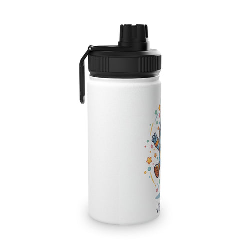 Borraccia Bambini √eddy Cartoon — Acciaio Inox con Tappo Sportivo