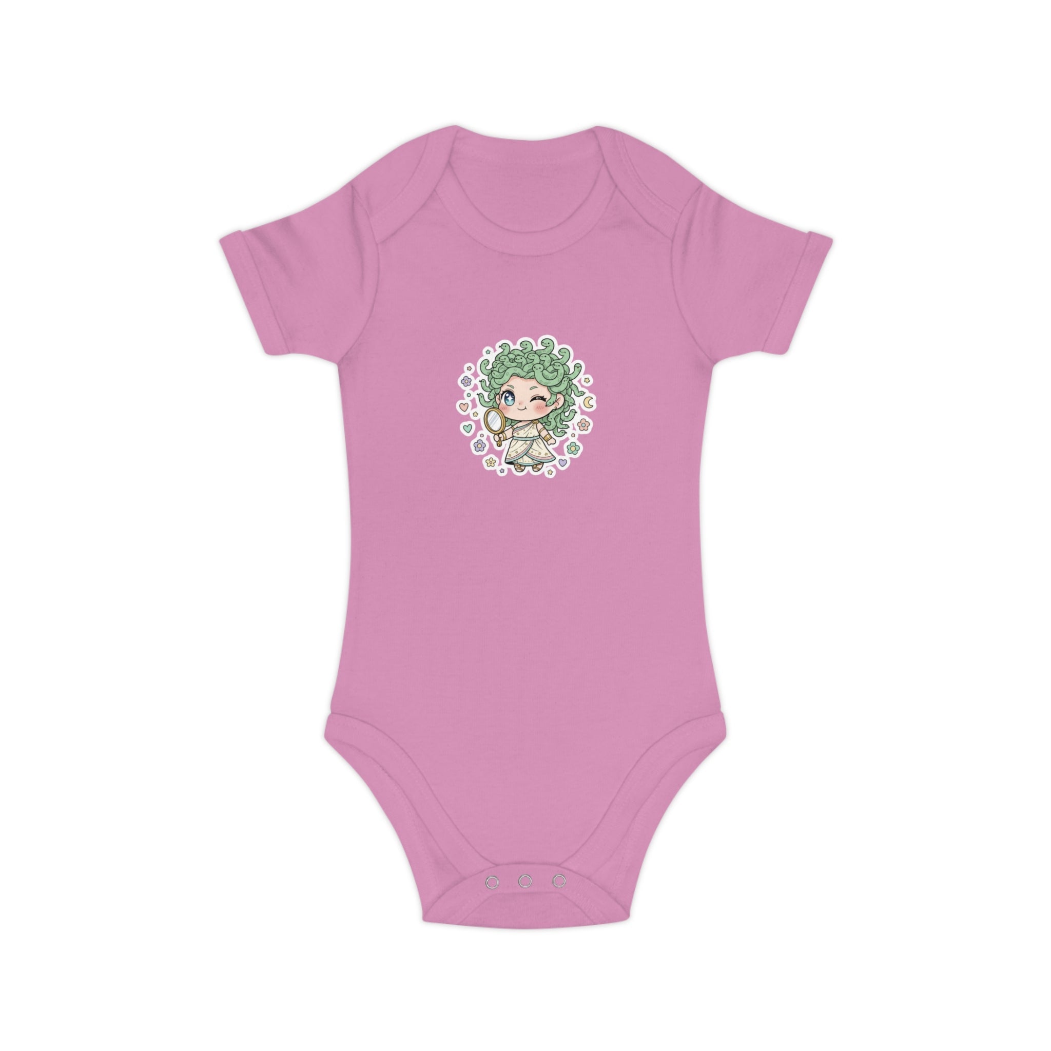 Body Neonato Verde con la piccola Meddy  – Tutina Infant in Cotone Pettinato Organico