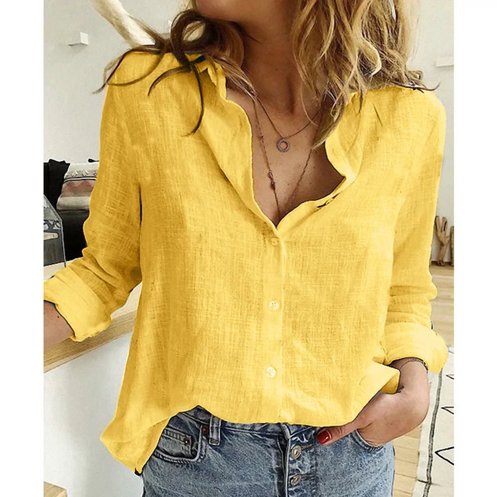 Camicia su Misura Donna — Manica Lunga, Colletto Classico, Cotone e Poliestere