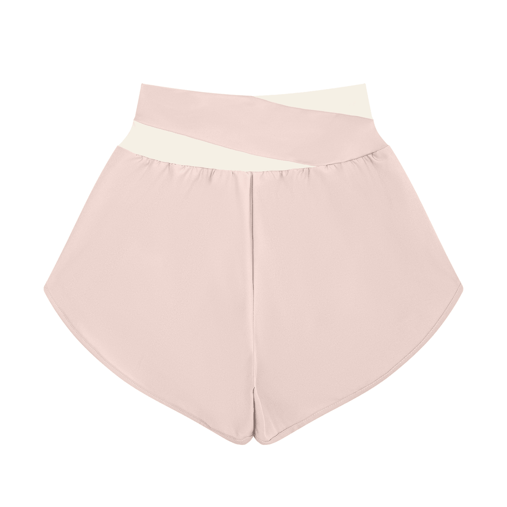Pantaloncini Yoga Donna con Inserti – Vita Alta, Bicolore