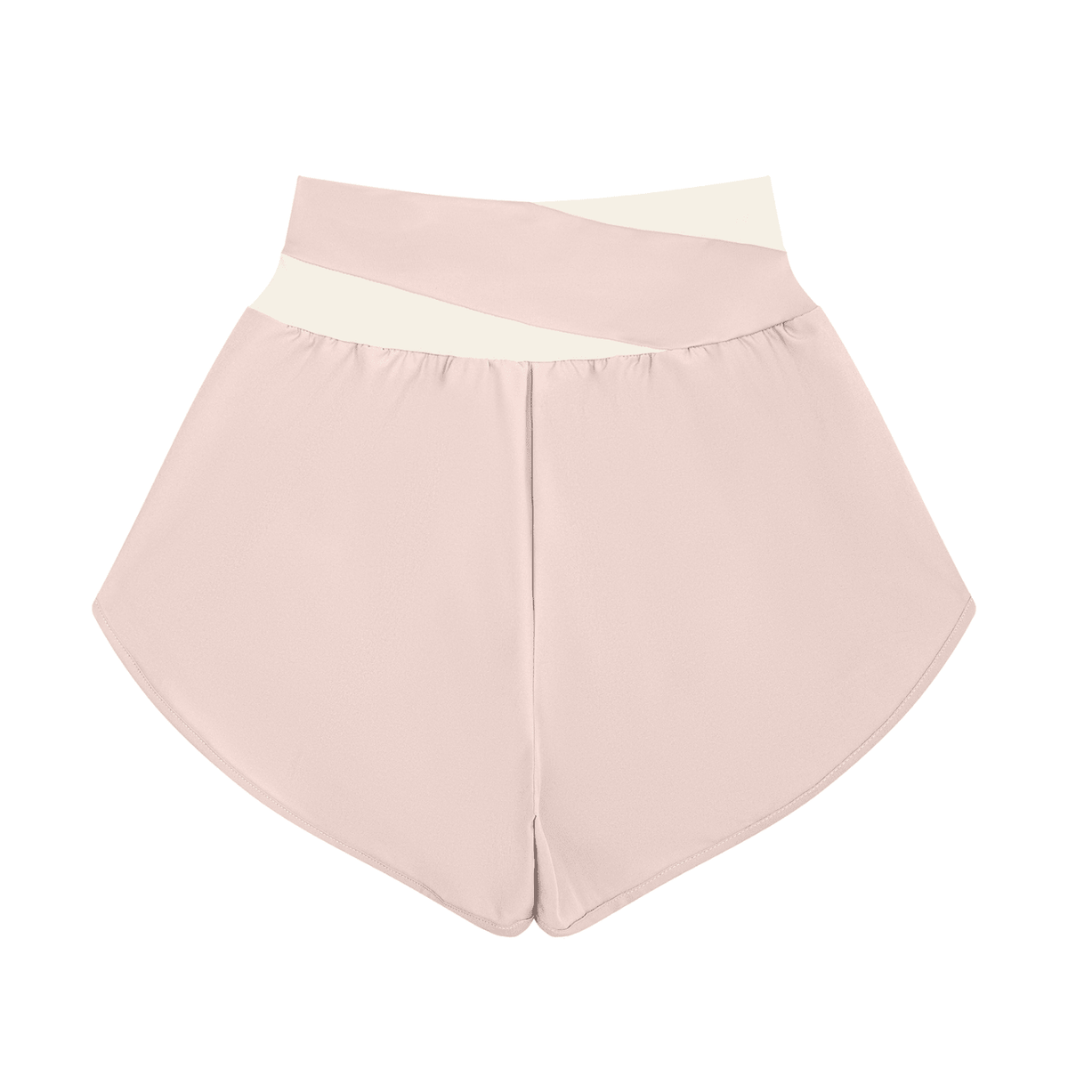 Pantaloncini Yoga Donna con Inserti – Vita Alta, Bicolore