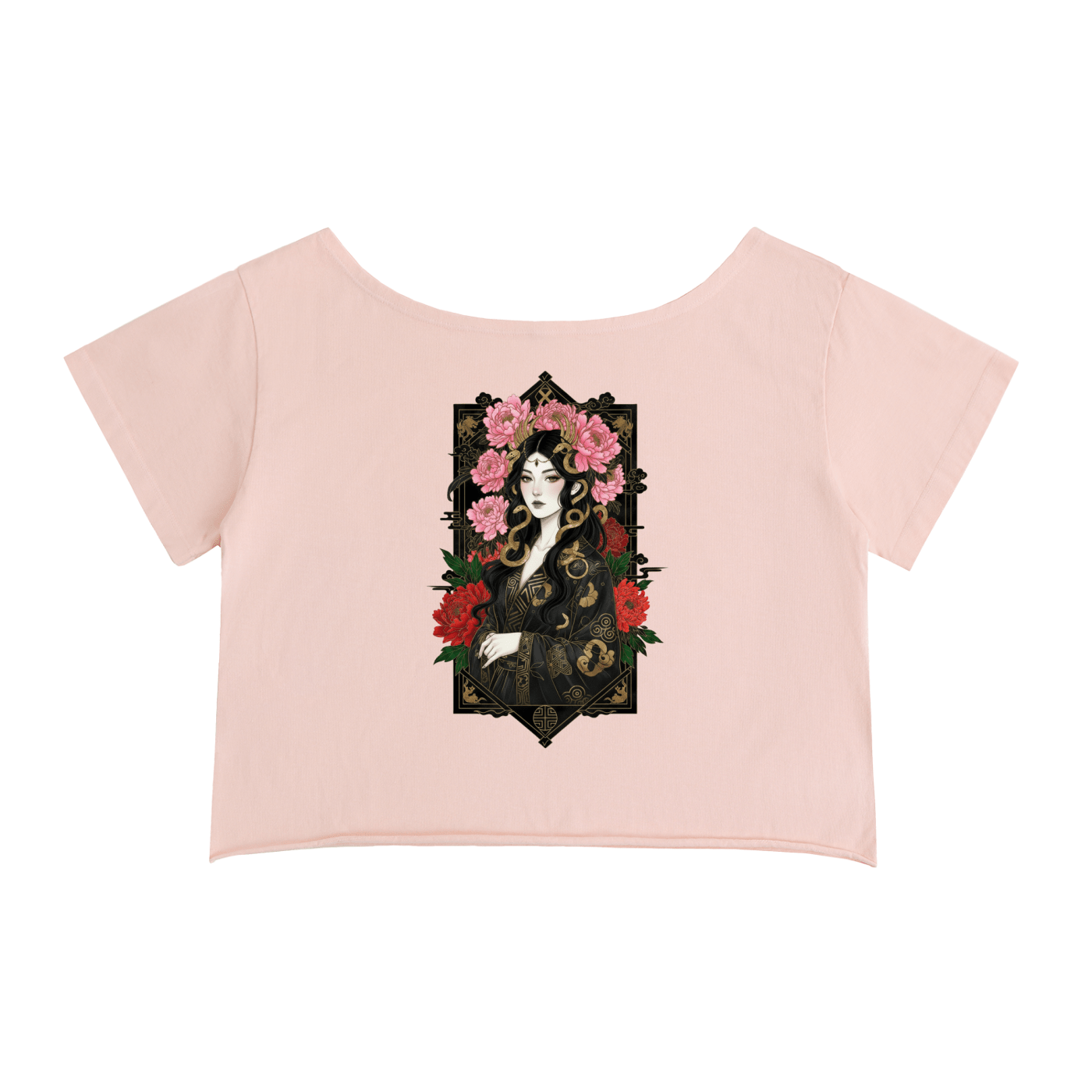 Medusa Sakura Tee — Off-Shoulder Dark Edition