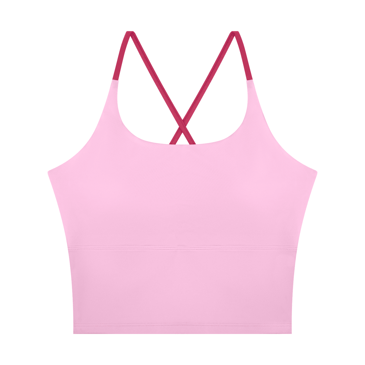 Canotta Yoga Donna Color Block – Scollo U, Crop, con Reggiseno Integrato