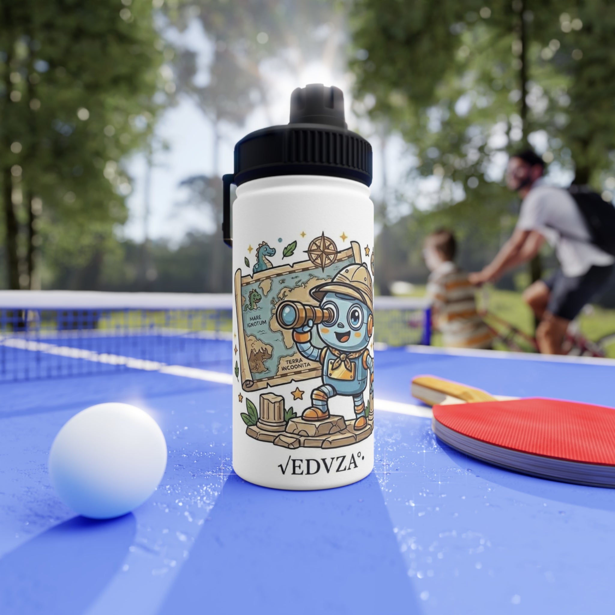 Borraccia Bambini √eddy Explorer — Acciaio Inox con Tappo Sportivo
