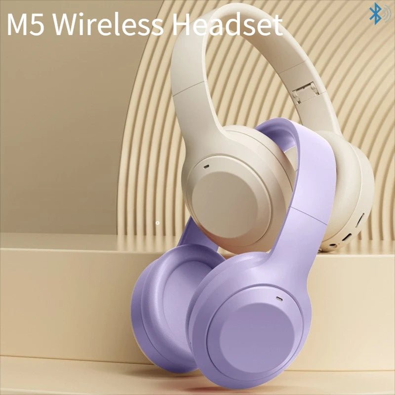Cuffie Wireless Bluetooth 5.3 M5 – Over-Ear HIFI Stereo con Riduzione del Rumore
