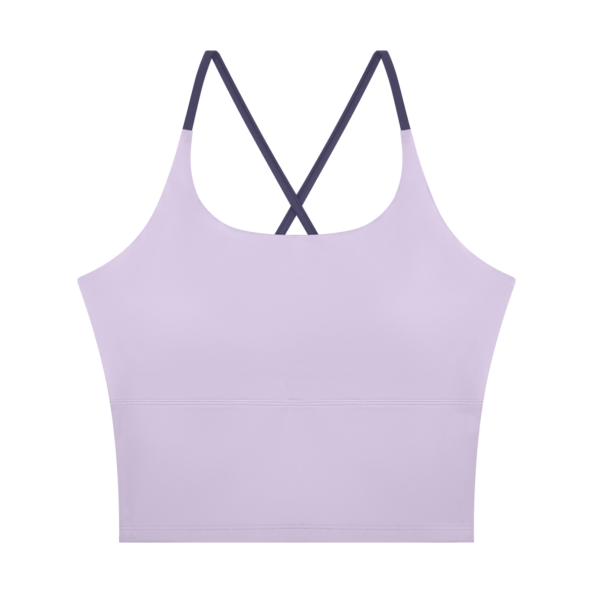 Canotta Yoga Donna Color Block – Scollo U, Crop, con Reggiseno Integrato