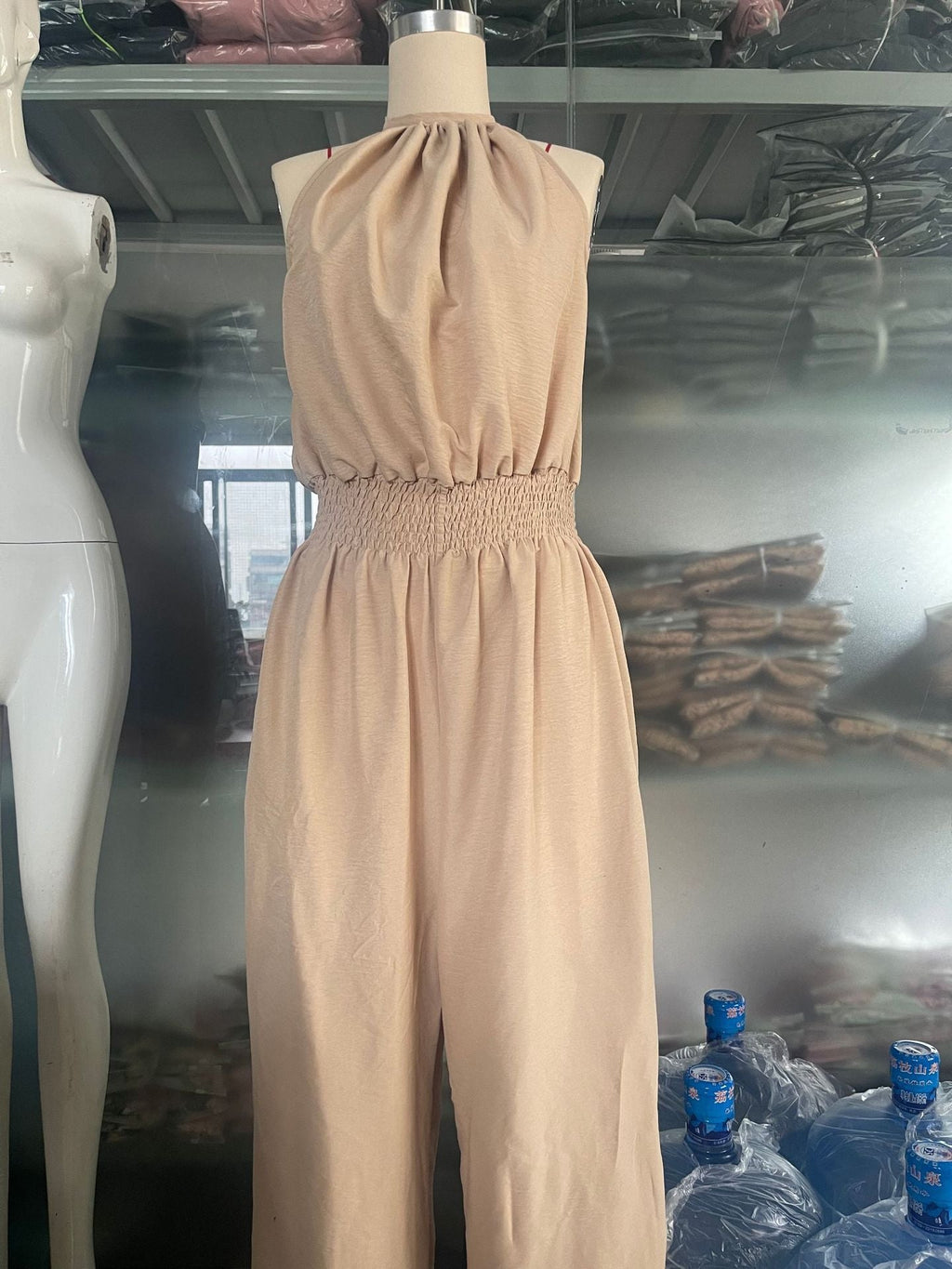 Salopette Donna Wide-Leg – Stile Workwear Retrò, Vita Elastica