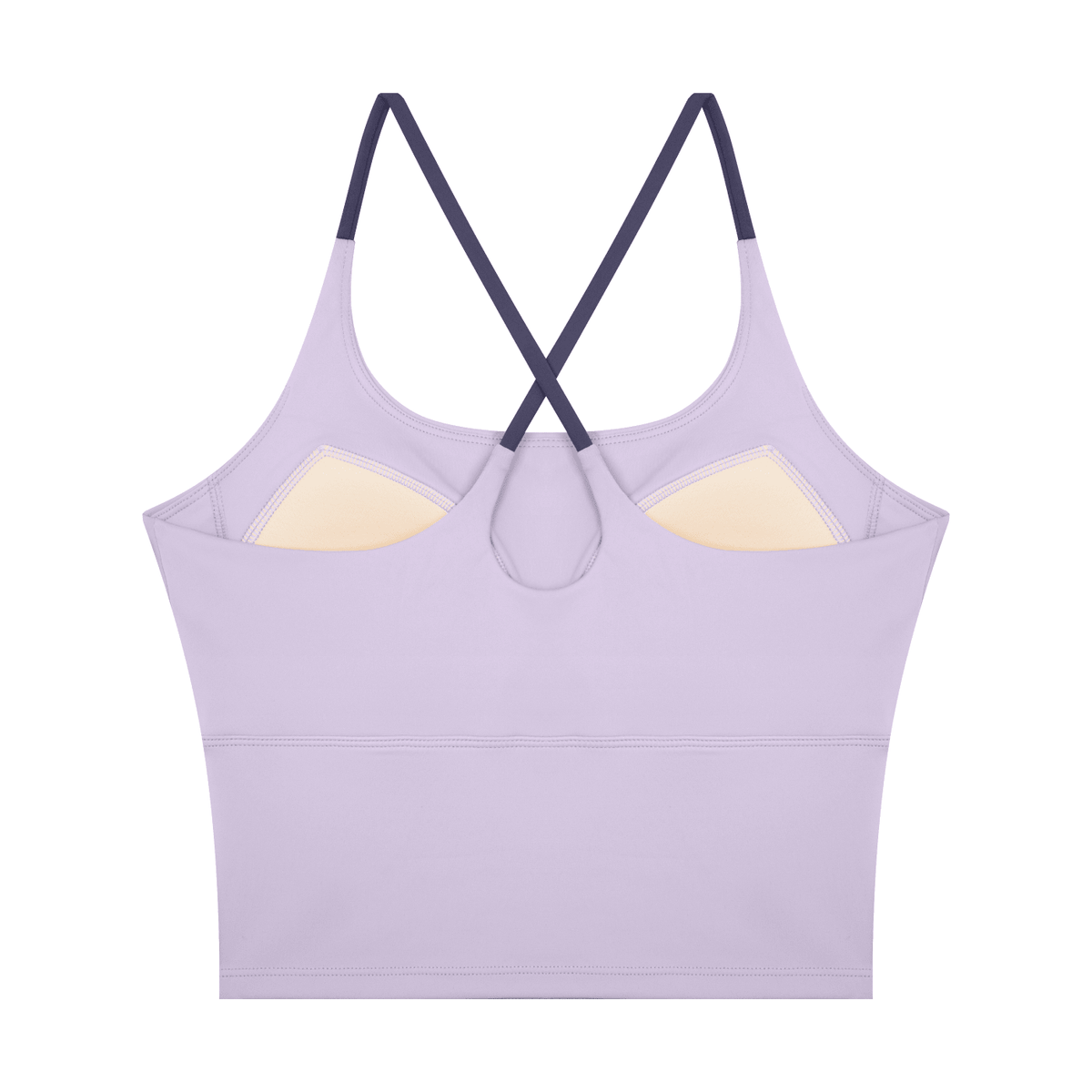 Canotta Yoga Donna Color Block – Scollo U, Crop, con Reggiseno Integrato