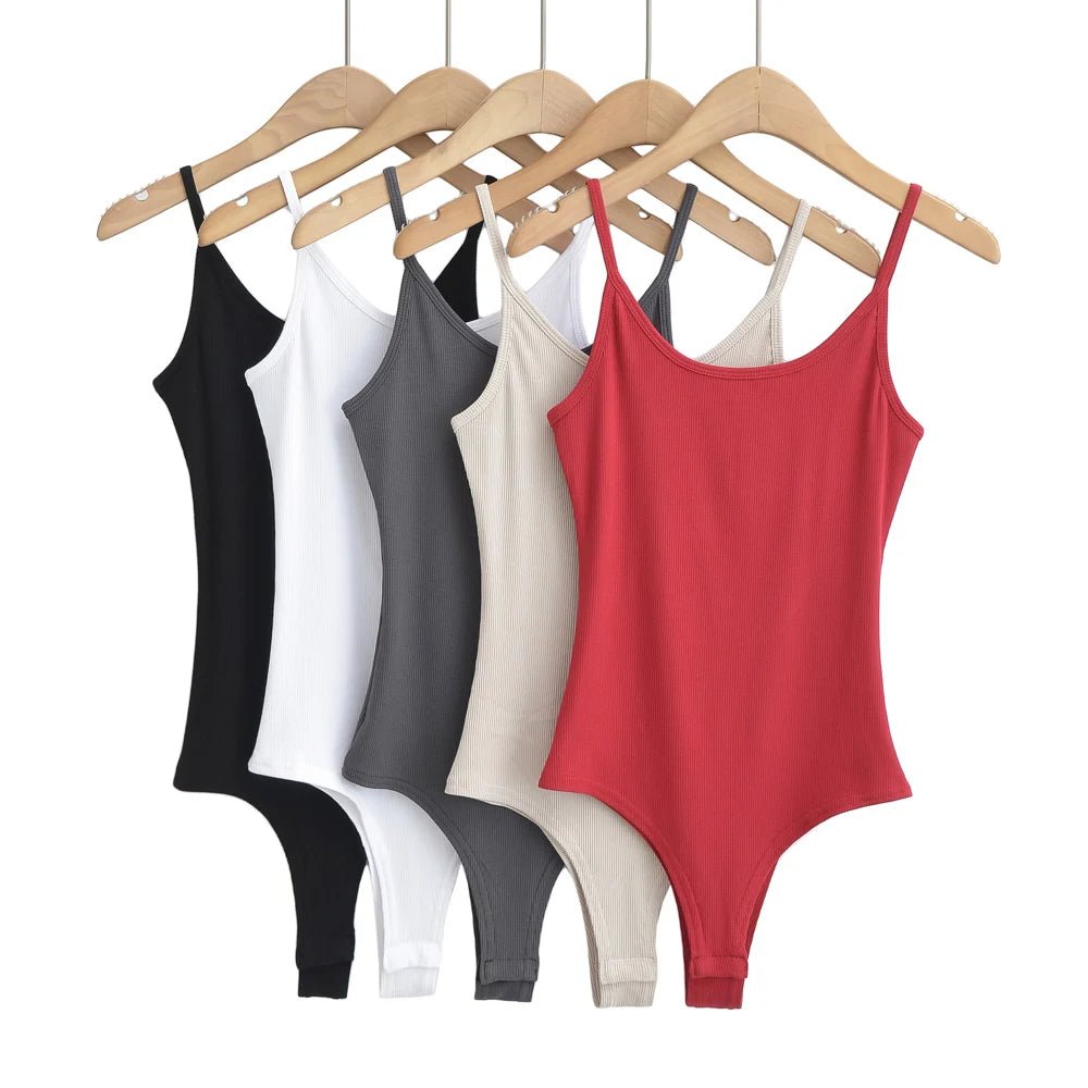 Bodysuit Schiena Scoperta Donna – Top Slim Fit Sexy Y2K Stile Club
