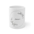 Tazza in Ceramica Bianca √EDVZA°• — Decorazione Floreale 11oz & 15oz
