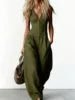 Tuta Jumpsuit Donna Scollo V – Gamba Larga in Lino e Cotone Estate 2026
