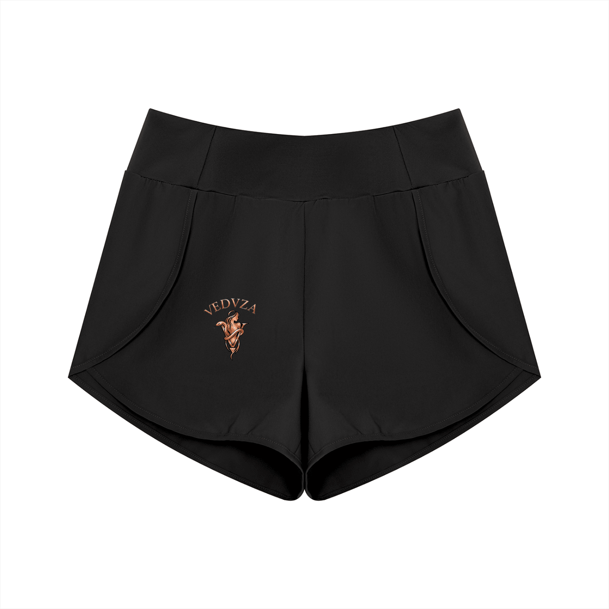 Pantaloncini Yoga Donna – Vita Alta, Tessuto Tecnico Elasticizzato