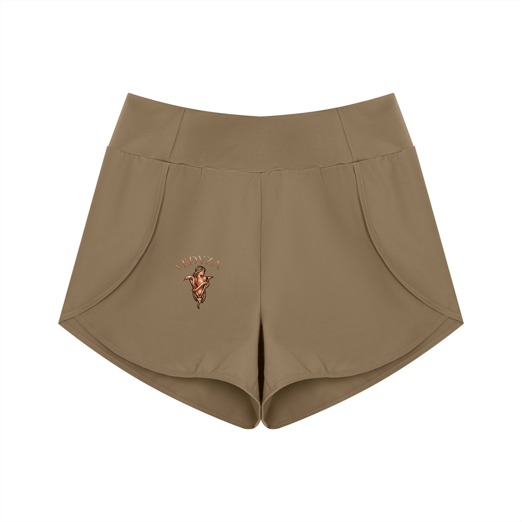 Pantaloncini Yoga Donna – Vita Alta, Tessuto Tecnico Elasticizzato